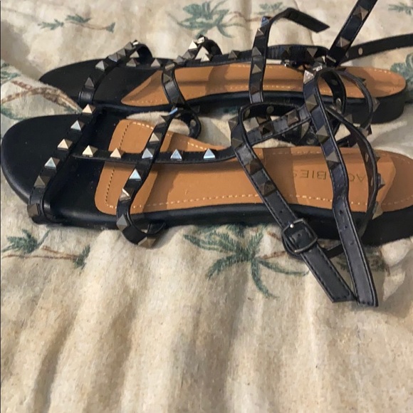 Gold studded sandals - Picture 2 of 2